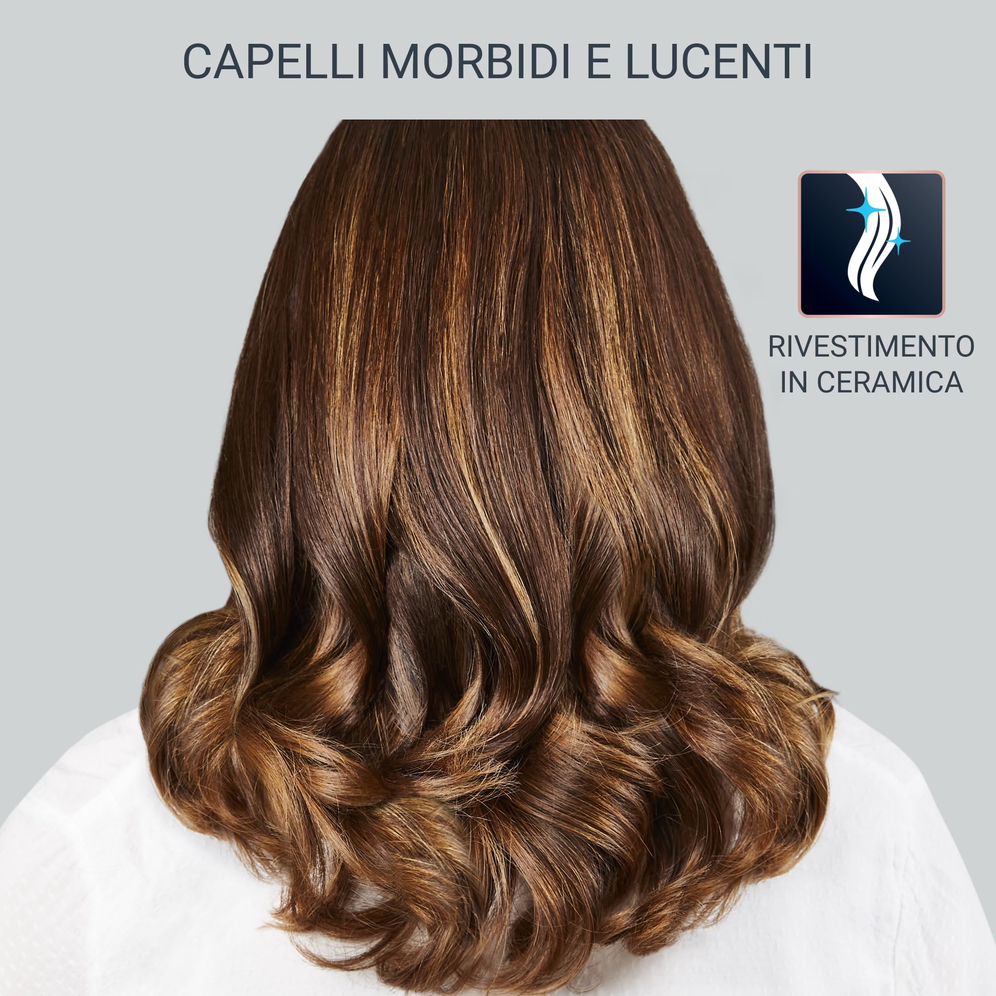 Rowenta Express Style Spazzola ad Aria Calda, Spazzola 4 in 1 per Styling, Lisci, Ricci e Onde, Lucentezza, Rivestimento in Ceramica, Styling in Sicurezza, Qualità Elevata, CF6330F0