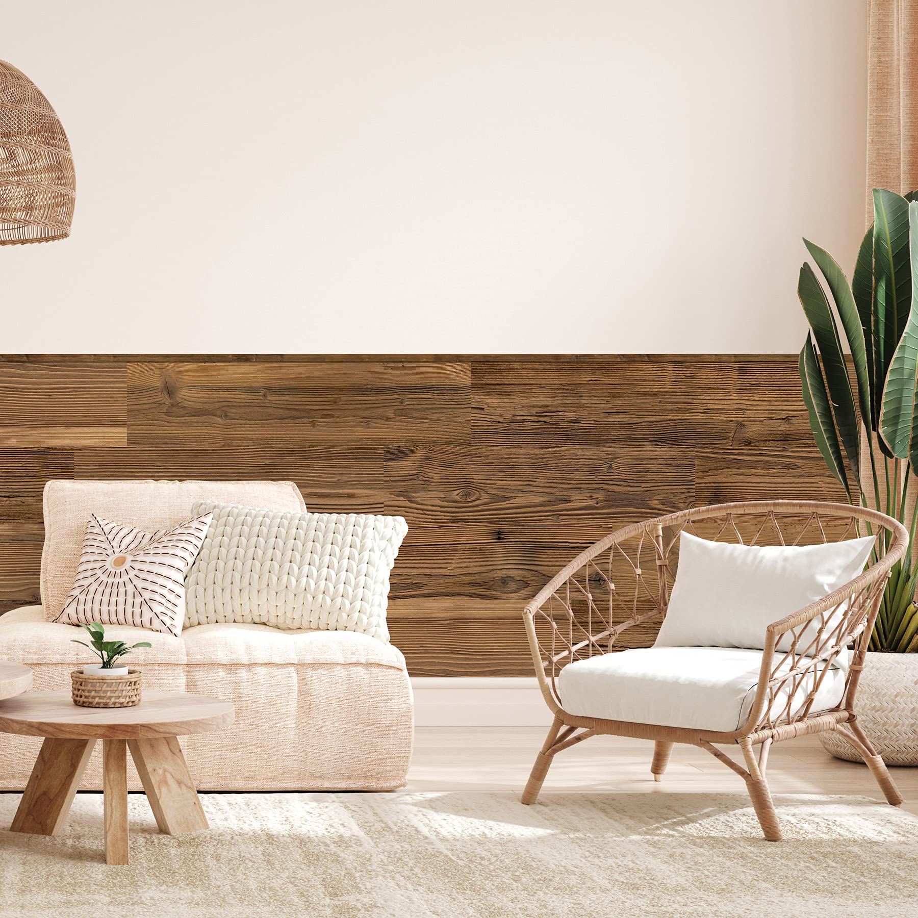SUN WOOD Stick-it Rivestimento murale legno adesivo in design legno antico //TIROL 01 I 0,48m² Rivestimento Parete Panelli murali adesivo pannello decorativo