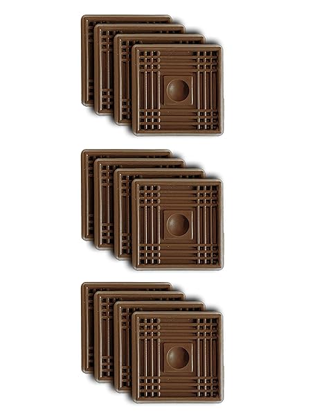 Teal Turtle Caster Cups - Pack of 4 Non Slip Furniture Pads for Hardwood Floors, Carpet, Vinyl, and Tile - Floor Protectors for Furniture and Bed Stoppers - 3 Pack (12 Cups Total)