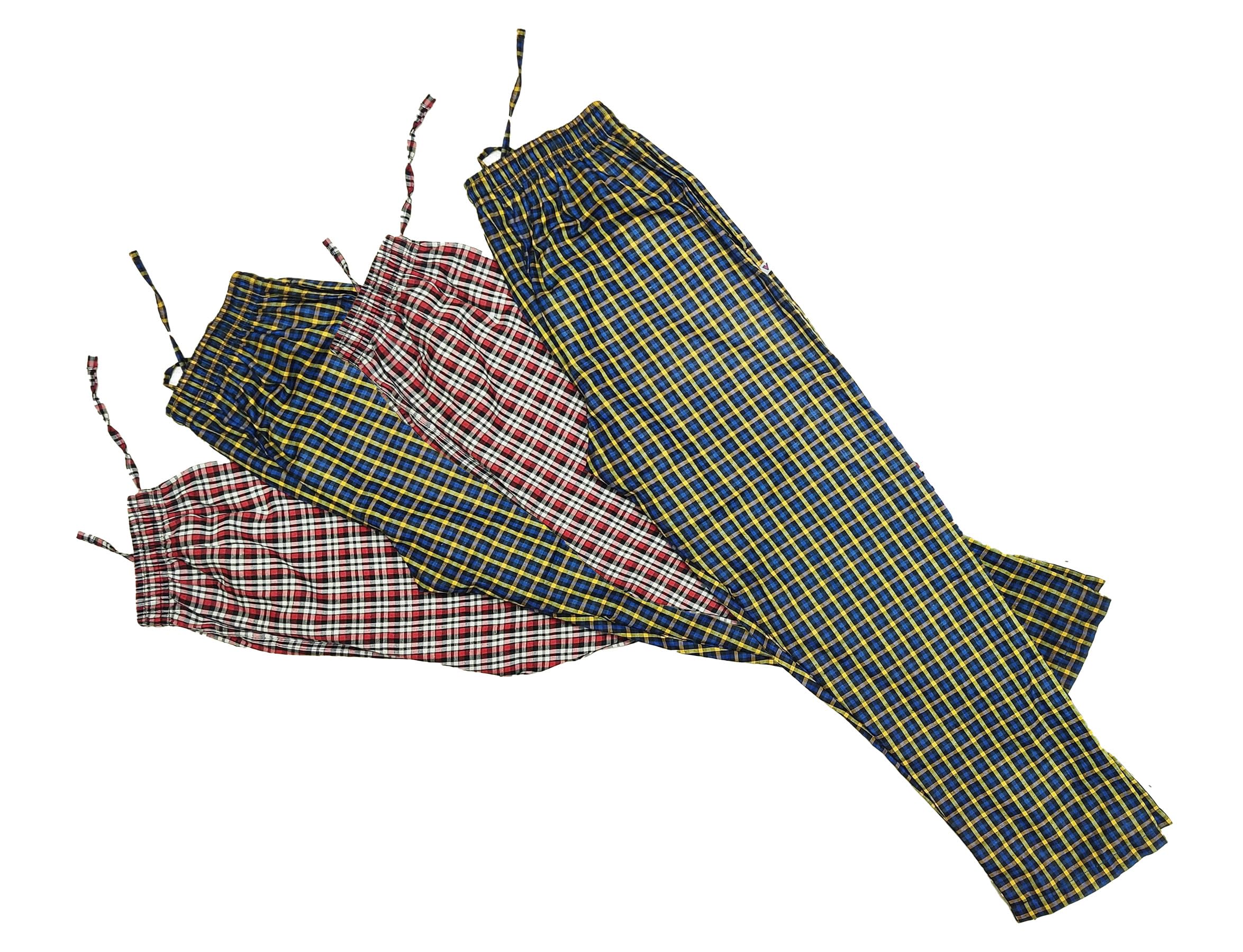 lux venus Men's Super Combed Cotton Checked Pyjamas with Elasticated Waist,Drawstring Multicolour-picture-22