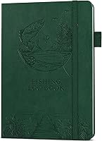 Legend Fishing Log Book: Fisherman Journal Notebook for Catches, Trips & Maps - Durable Vegan Leather Gifts for Men (Dark Green)