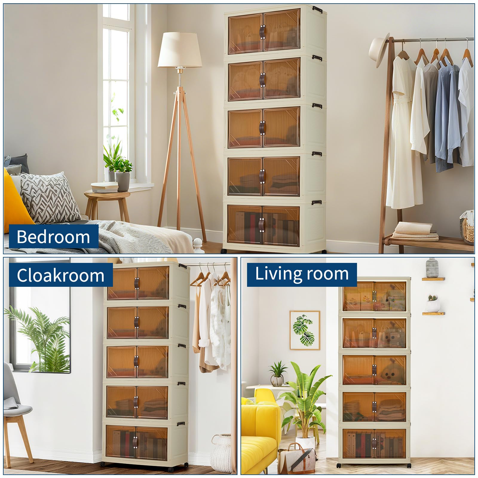 Faltbarer Aufbewahrungsschrank Aus Kunststoff Magnettüren & Stabile Konstruktion Vielseitige Kleiderbox Für Kinderzimmer & Schlafzimmer – Perfekt Zur Organisation Von Kleidung Und
