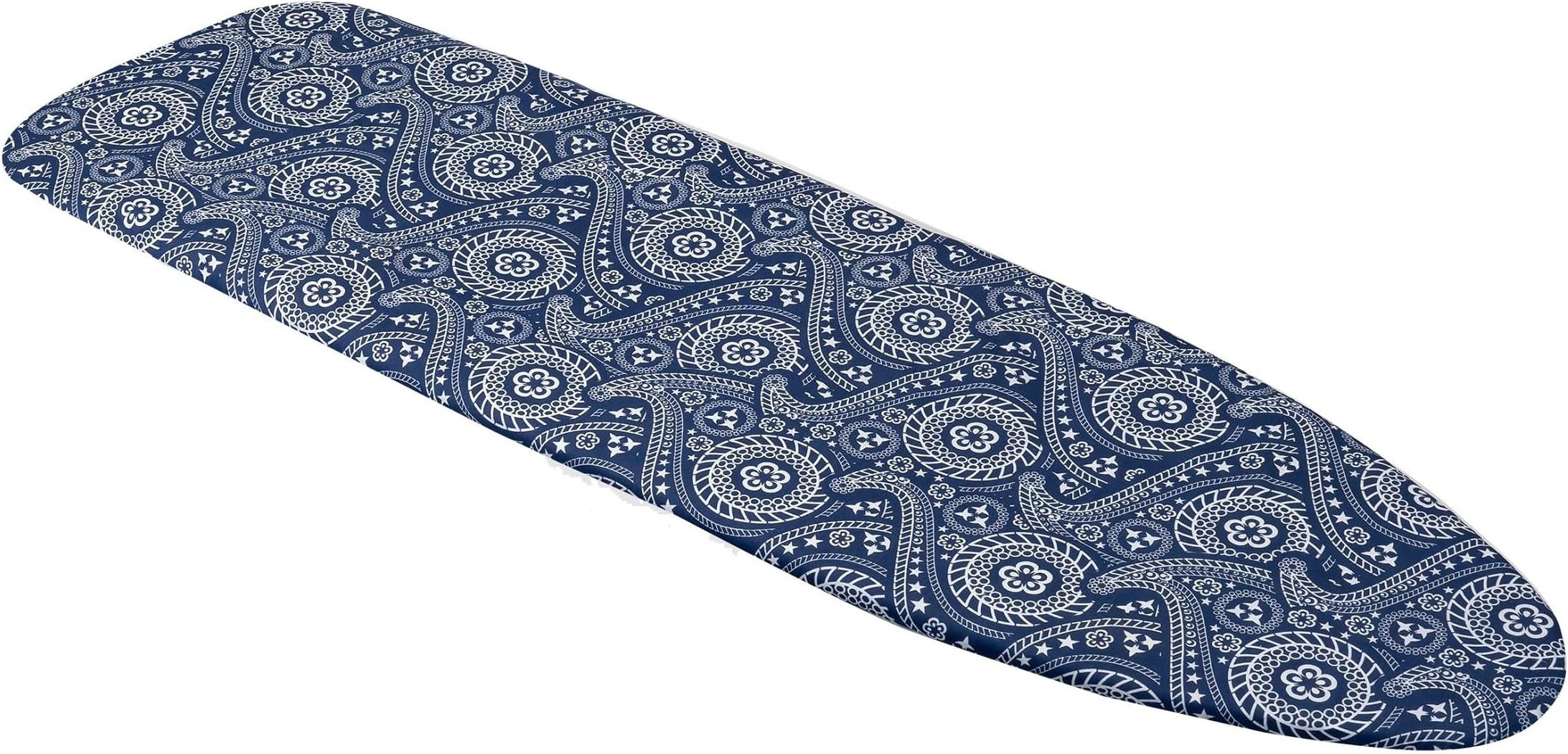 Westex Floral Paisley Heavy Duty Ironing Board Cover and Pad, Thick 3-Layer Stain Resistant Padding, Elasticized Skirt, Click-to-Close Fastener, 15 x 54 Inch (Board NOT Included, Cover ONLY)