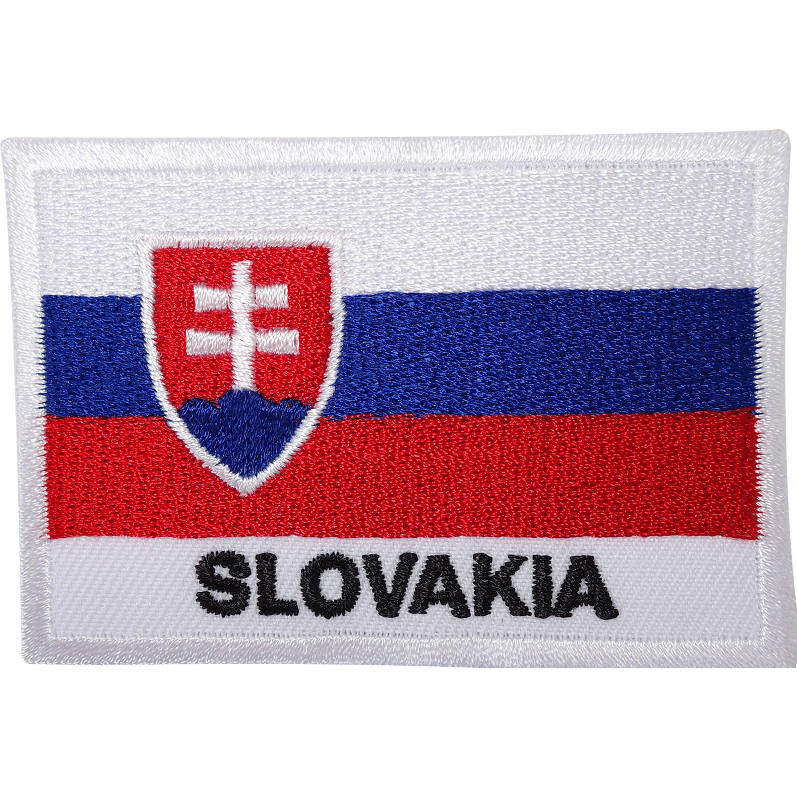 Ellu Red, White Slovakia Flag Embroidered Sew On Patch Slovakian Shirt Clothes Embroidery Badge