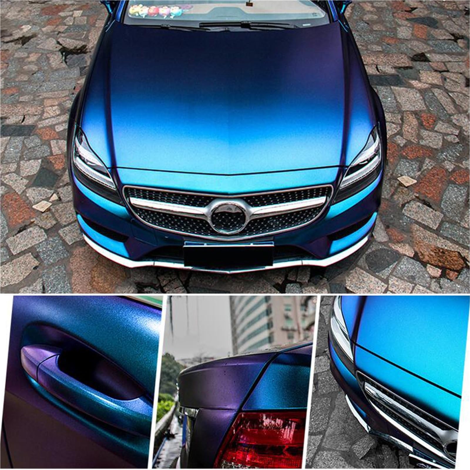 Auto Schutz Carbon Folie, 30 * 100 cm Auto blau zu lila Perle □ Vinyl wrap Film □ autoaufkleber Automobile Motorrad Auto Styling decarati(Glossy,50x600cm)