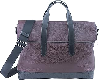 mens leather briefcase coach