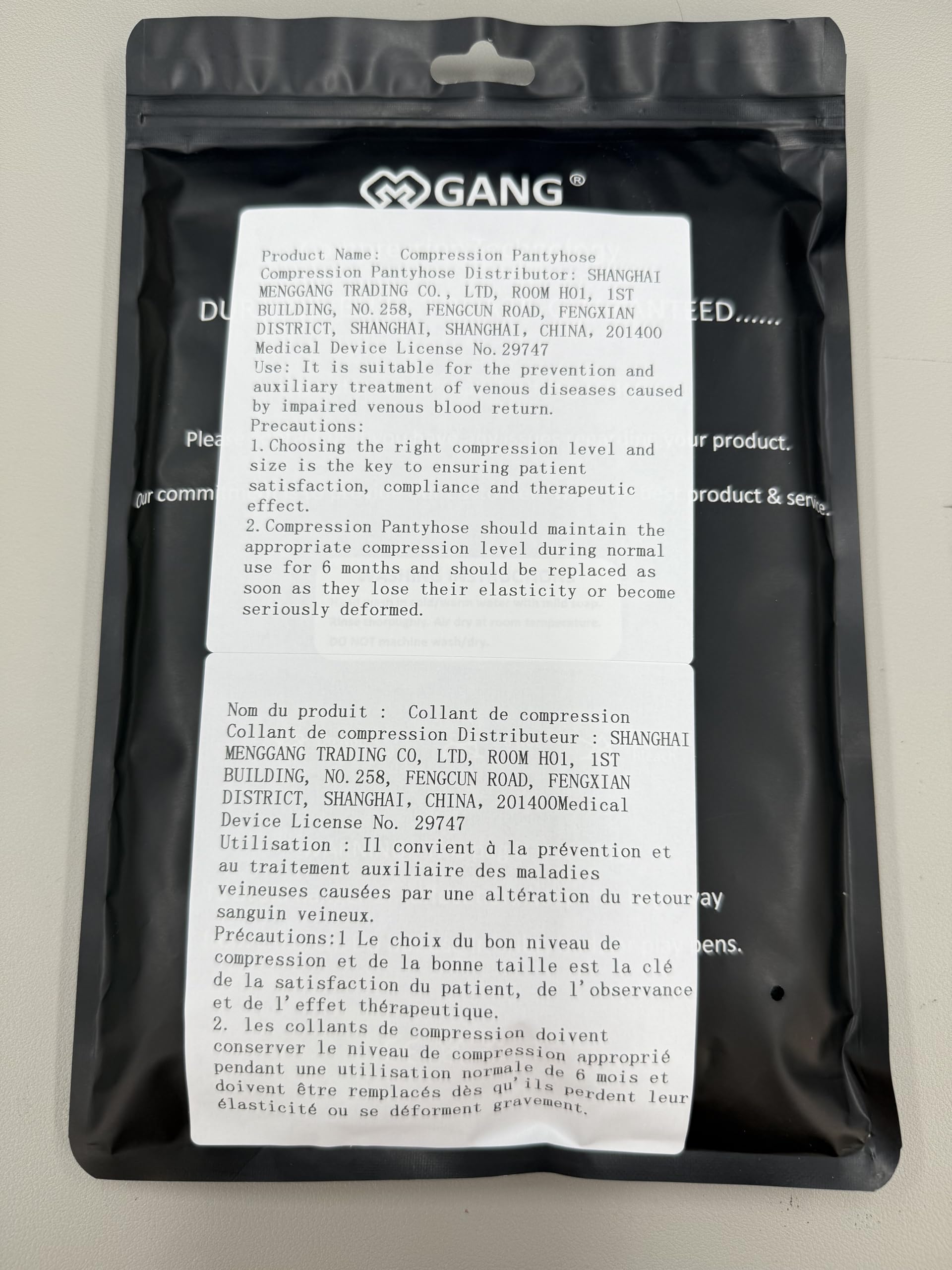 MGANG Medias de compresión, sin pies, medias de compresión de cintura alta, opacas, soporte firme de 15-20 mmHg