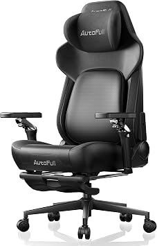 AutoFull M6 Gaming Chair with Climate Control Massage Ventilated & Heated Seat, 3rd-Gen Active Lumbar Support, 720 Adjustable Armrests, Ergonomic Chair for Gamers & Home Office Black
