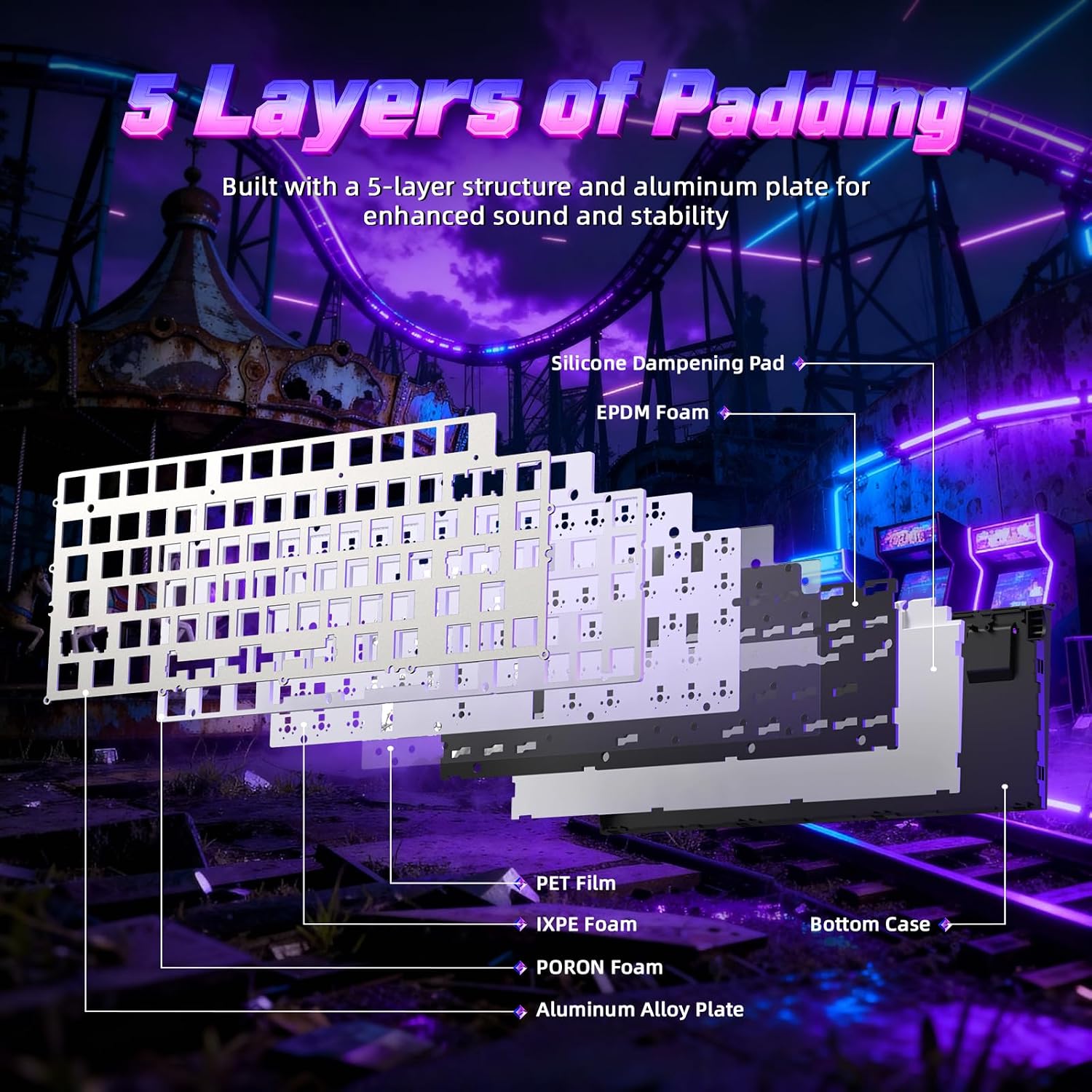 ATTACK SHARK R85 HE 75% Magnetic Wired Gaming Keyboard,8KHz Polling Rate Rapid Trigger,0.005mm RT Precision,256K Scan Rate,Custom Hot-Swappable,Web Driver PC Keyboard for Gamer/Win/Mac,Black Gradient