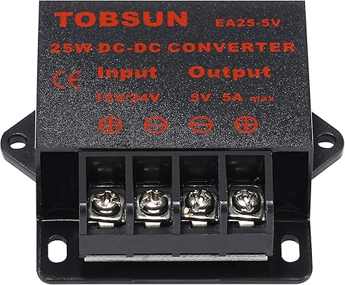 Miniatura 1 de Convertidor CC 12V 24V a CC 5V 5A Convertidor de CC Reductor de Voltaje Regulador Reductor de Voltaje Reductor de Alimentación Fuente de