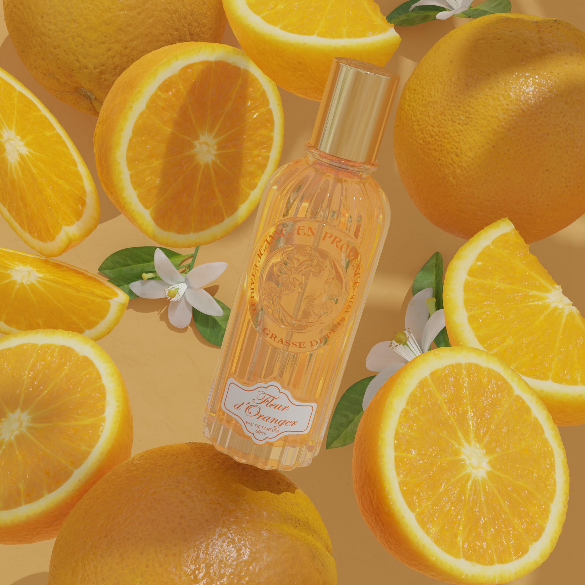 JEANNE EN PROVENCE - Perfumy damskie Fleur d'Oranger - Woda perfumowana - Butelka z rozpylaczem 60 ml - Wyprodukowano we Francji w Grasse