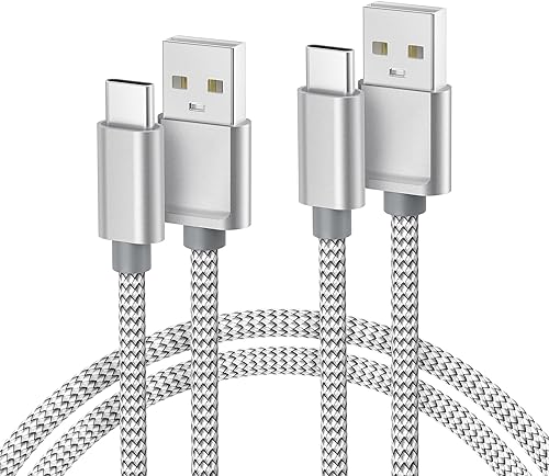 Basesailor Paquete de 2 cables de carga USB tipo C de 3.3 pies, cable de carga de coche para iPhone 15 Pro Max Plus 2023, Samsung Galaxy S10 S10E