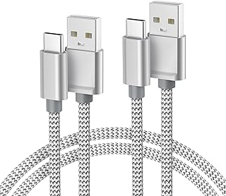 Basesailor USB C Charging Cable 2 m x 2 Type A to Fast Charging Cable for iPhone 15 Pro Max Kindle Fire HD 11 10 9 Gen Samsung Galaxy Z Flip Fold 5 A54 A53 A42 A34 S24 S23 S22 Plus Ultra Tab S9 A8