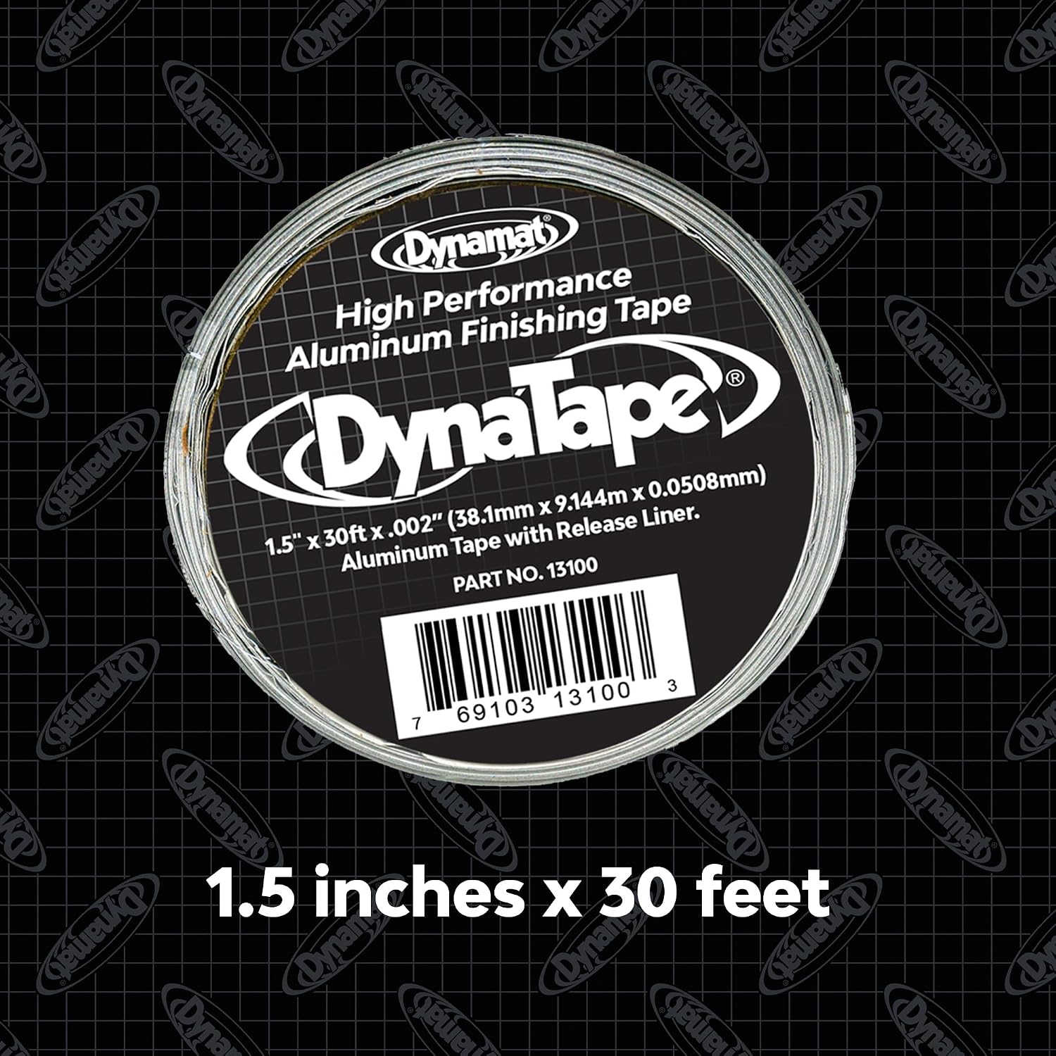 Dynamat DynaTape: Aluminum Finishing Tape for Use with Dynamat Sound Deadening & Car Insulation Material – Heavy-Duty Sealant Tape for Seams, Butyl Rubber, Wires – 1.5” in x 30 ft Roll