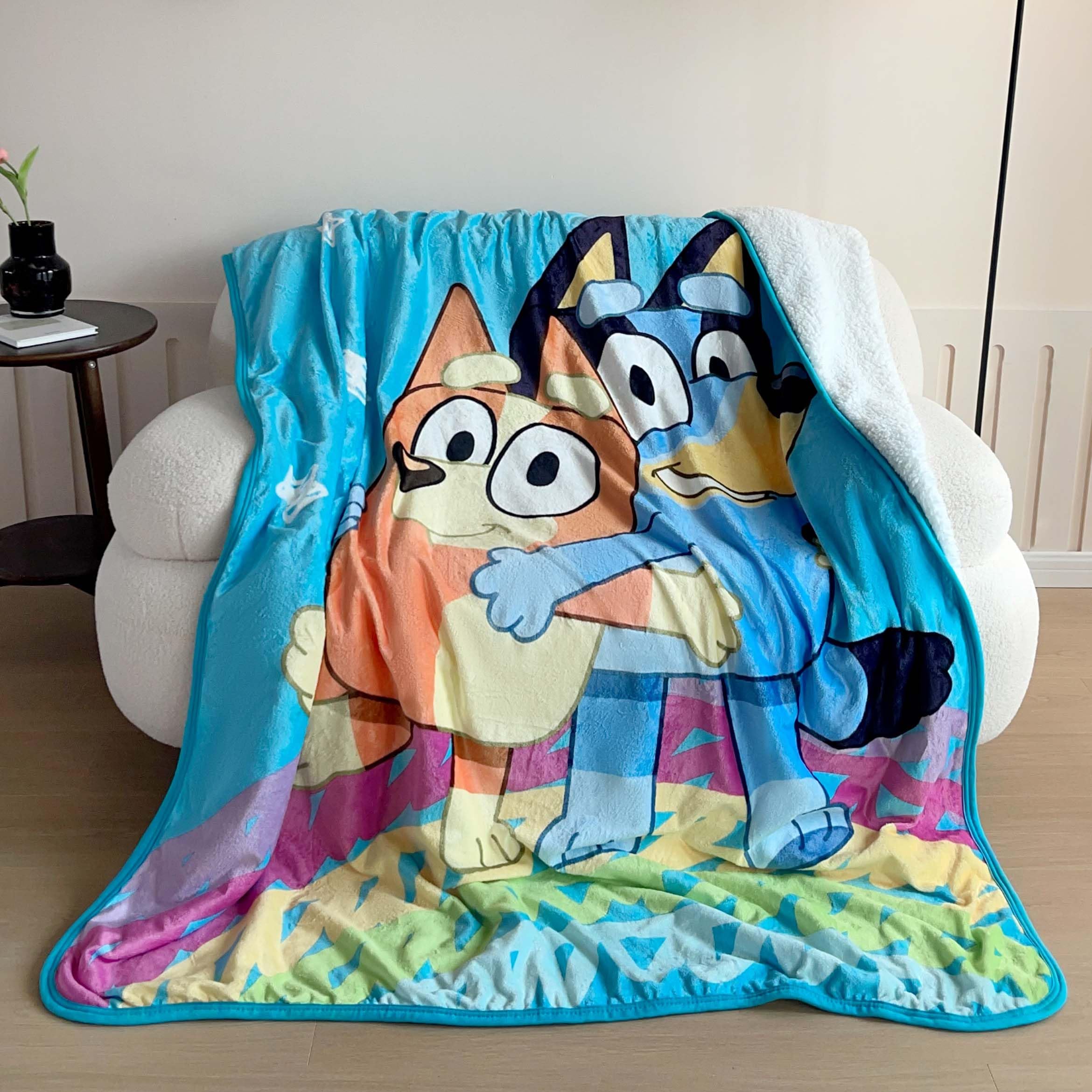 Northwest Bluey Silk Touch Überwurfdecke, 127x152 Cm, Kokosbraun – Weich & Kuschelig Fürs Wohnzimmer