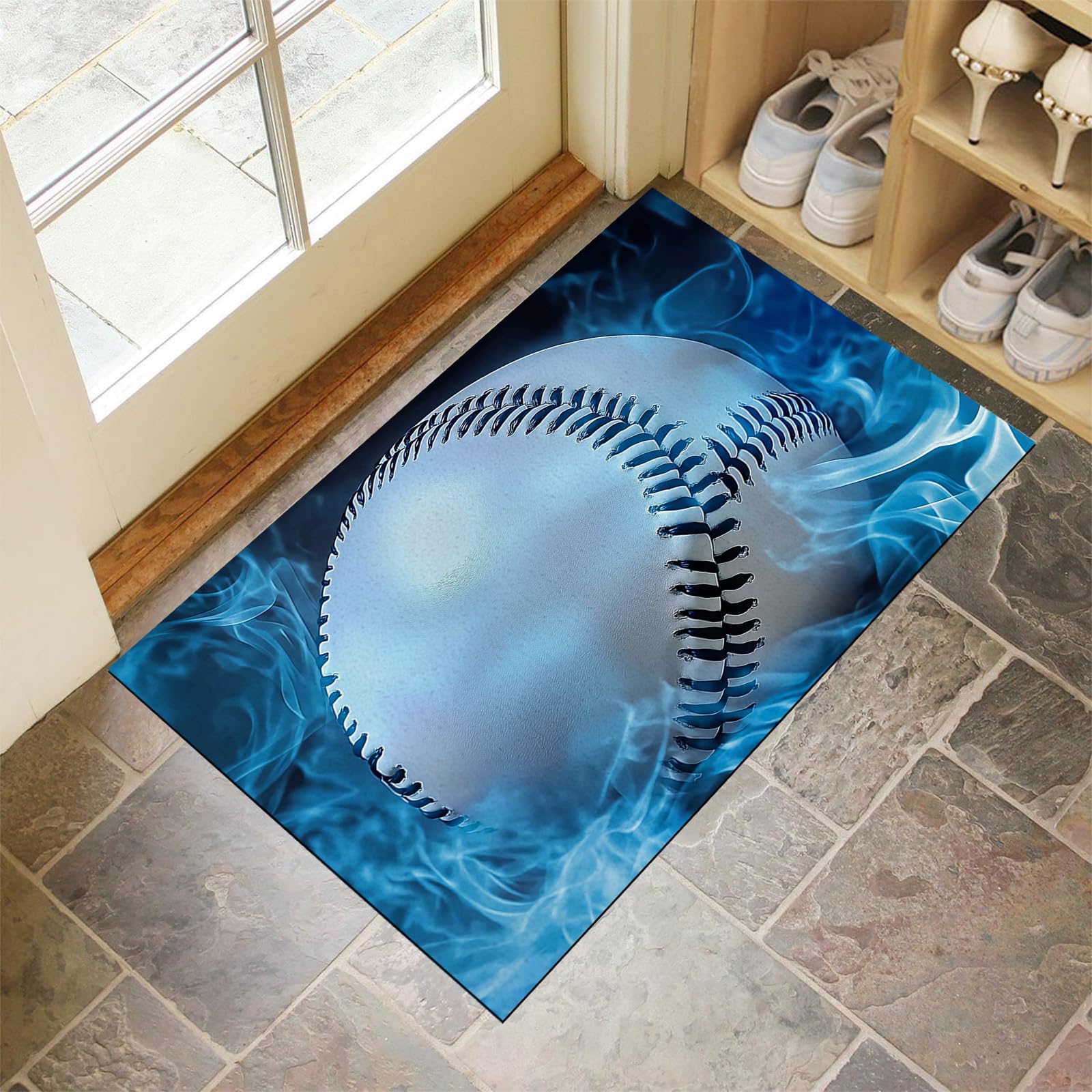 Tapis entrée imperméable contre les sols mouillés paillasson résistant 60x90cm