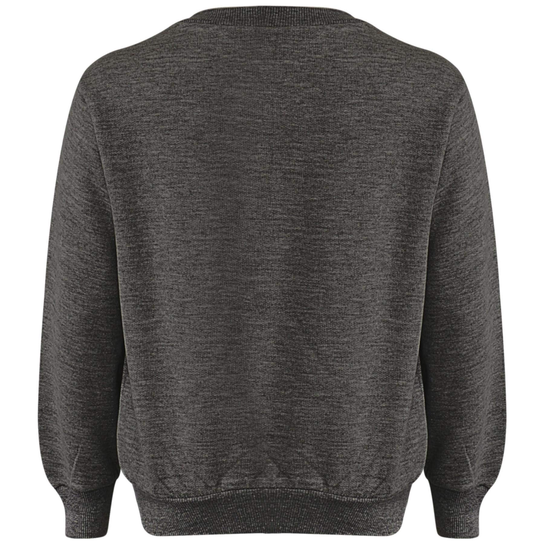 A2Z 4 Kids Chándal unisex de cuello redondo de forro polar para niñas y niños - T.S Plain Jumper 108 Charcoal 9-10