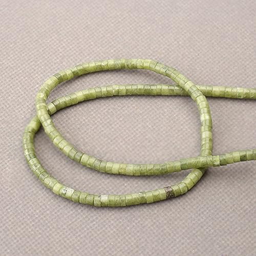 Miniatura 5 de 150 cuentas espaciadoras de jade transvaal africano natural, sueltas, semipreciosas, planas, redondas, cuentas de piedra de disco Heishi para