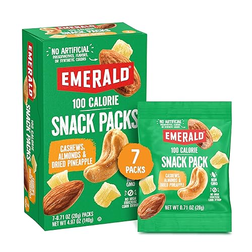 Miniatura 42 de Emerald Nueces, almendras y nueces sin sal, 7 unidades (paquete de 1), paquetes individuales de 100 calorías de mezcla de nueces, certificado