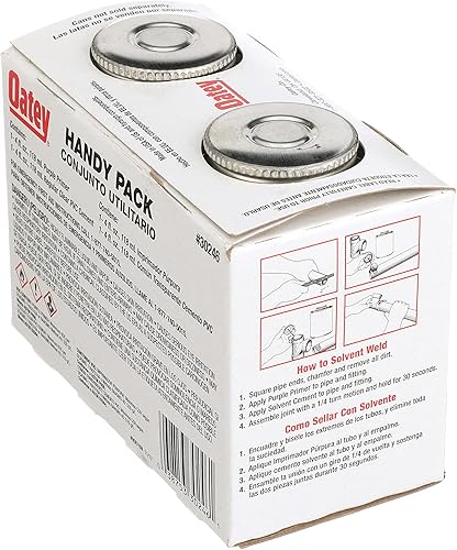 Miniatura 8 de Oatey 30246 - Paquete práctico de cemento regular de PVC y imprimación púrpura NSF de 4 onzas