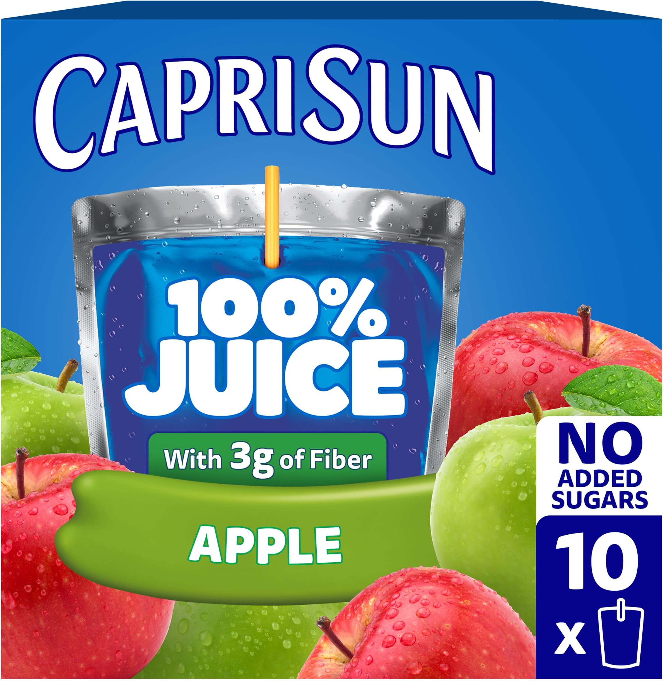 100% Juice from Concentrate, 10 Pouches Apple Juice, 6 fl oz