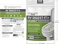 Vista 2 de Unique RV Digest-It+ Cápsula de Tratamiento para Inodoro de Autocaravana Extra Fuerte - Licúa los Desechos y Todas las Marcas de Papel Higiénico