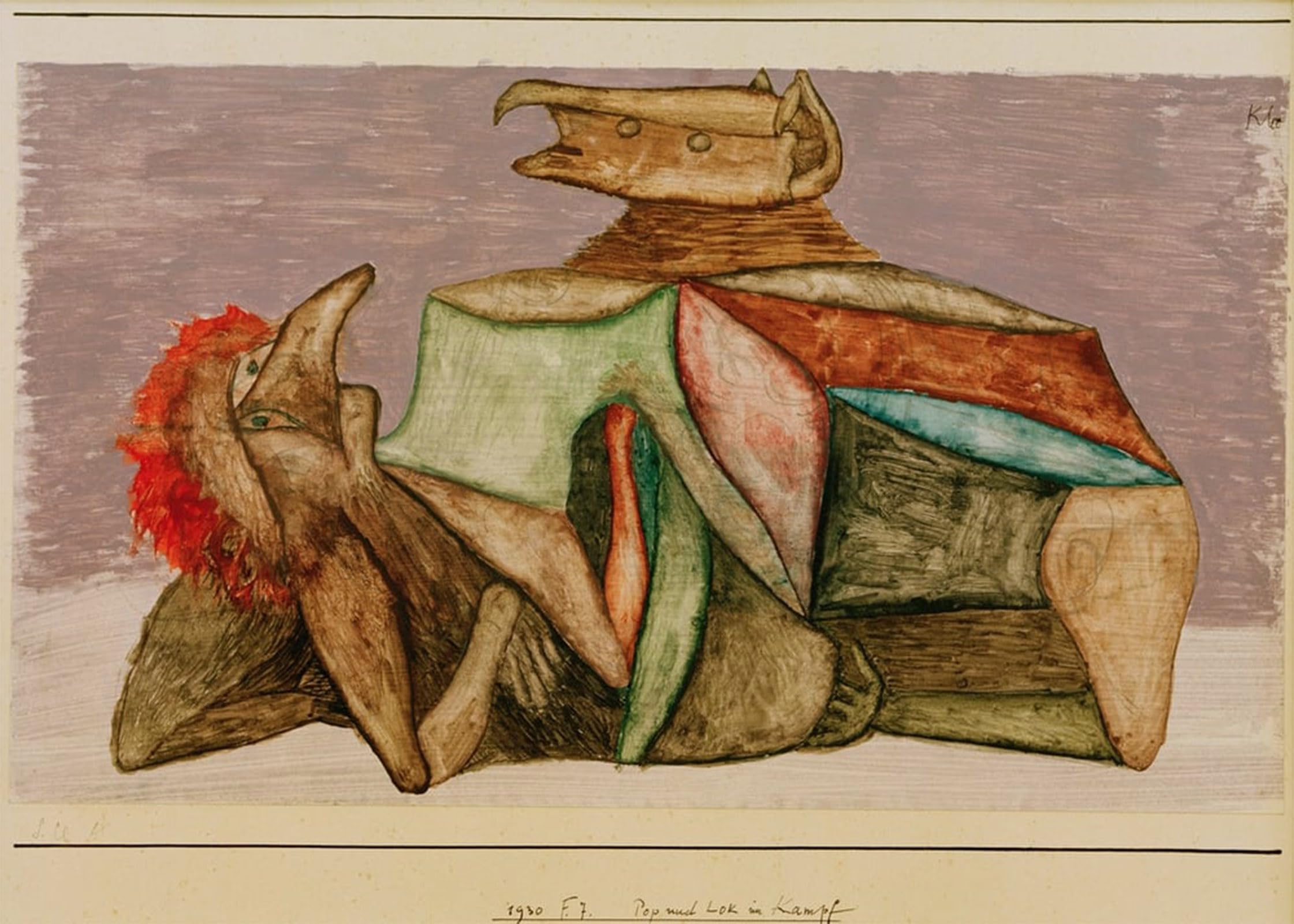 Tableau Paul Klee grand format 60x90cm impression murale vintage