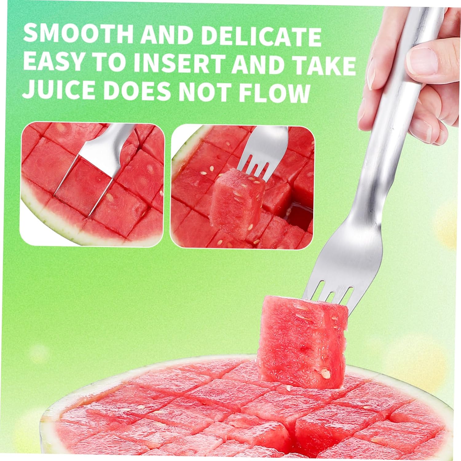 Stainless Steel Watermelon Fork Fruit Cutter for Easy Eating