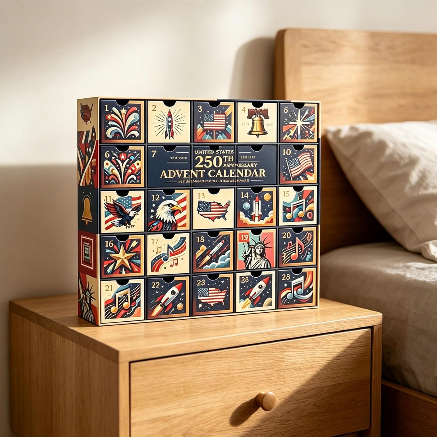 2026 USA 250th Anniversary Edition Advent Calendar Birthday Gifts for Kids Adults