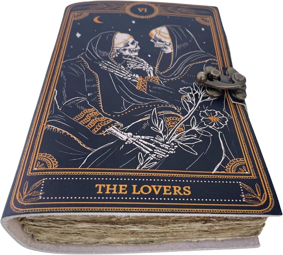 Urban Leather Diario de Baphomet Satán, grimorio libro de sombras de hechizos mágicos de brujería Wicca, páginas en blanco sin pautar