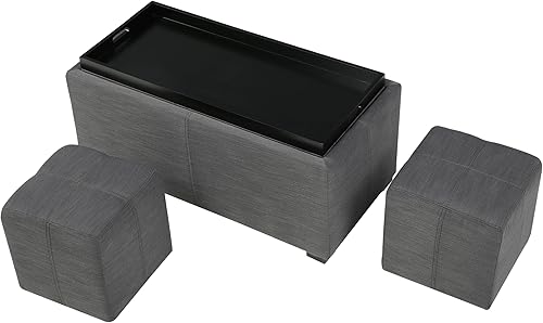 Christopher Knight Home Otomana de tela Drake, gris