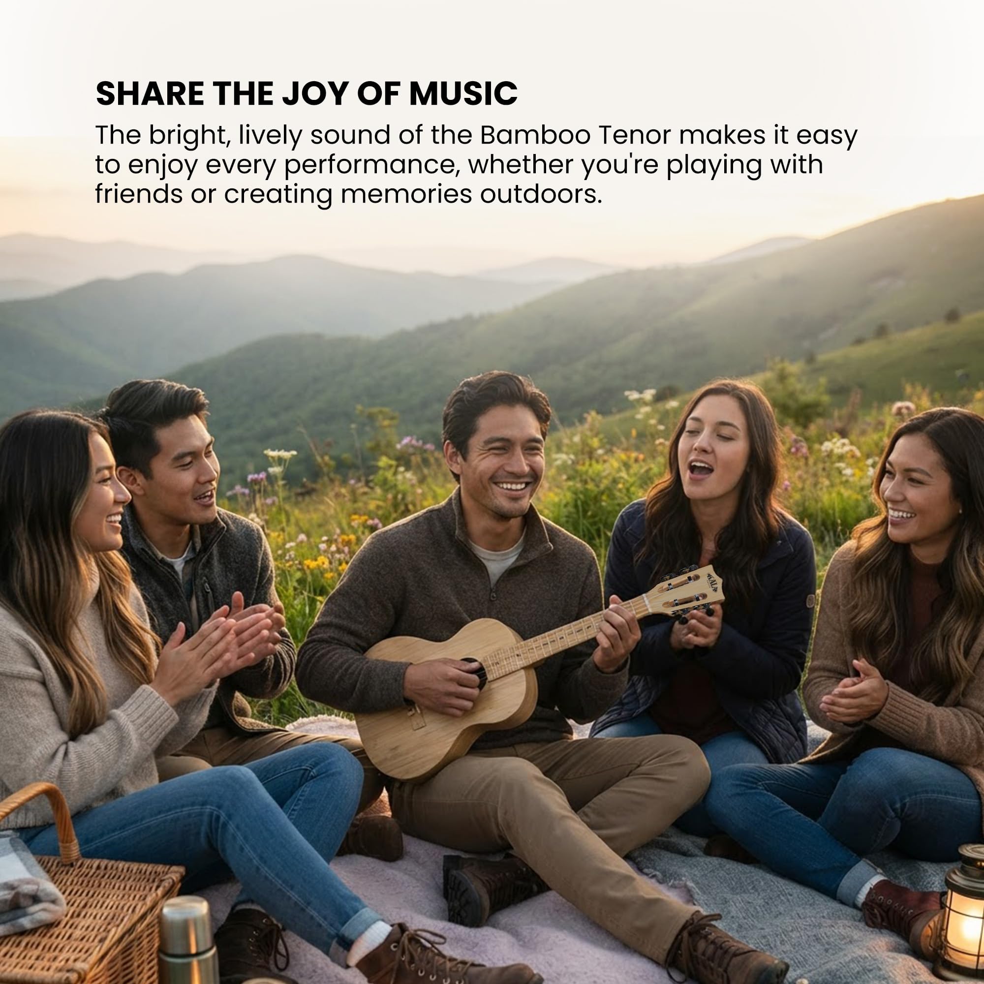 Kala KA-BMB-T Ukulele Tenore Bamboo con Borsa