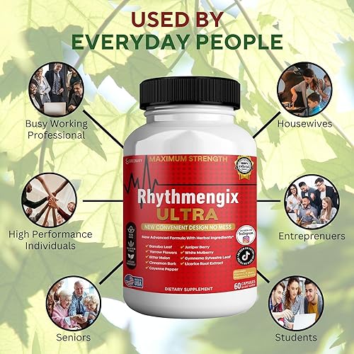 Miniatura 6 de Rhythmengix Ultra Maximum Strength Dietary Supplement, Herbal Formula, 60 Capsules (1)