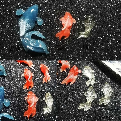 Miniatura 4 de Koi Fish - Moldes de resina de silicona, moldes de resina de pescado dorado de carpa, aretes colgantes de joyería epoxi moldes para fabricación de