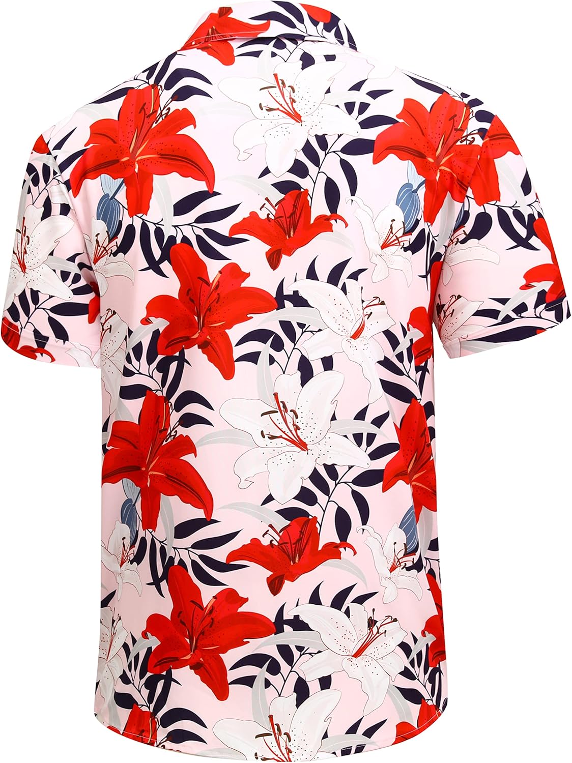 Mens Hawaiian Shirt, Short Sleeves Button Down Beach Clothing, Unisex Summer Flamingos Casual Aloha Floral Shirts