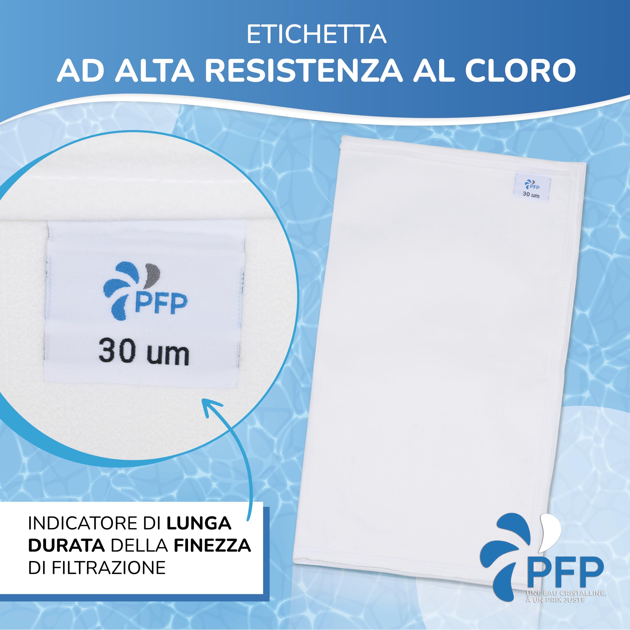 2 Tasche Filtranti 30 Micron Per Piscine Desjoyaux - Compatibili, In Feltro Poliestere, Lavabili, 58x33 Cm
