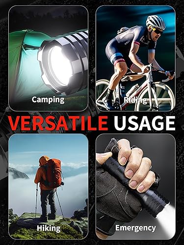 Miniatura 7 de Paquete de 2 linternas recargables de 400 lúmenes, impermeable IP68, mini luz de flash brillante, linterna LED con 5 modos de iluminación para