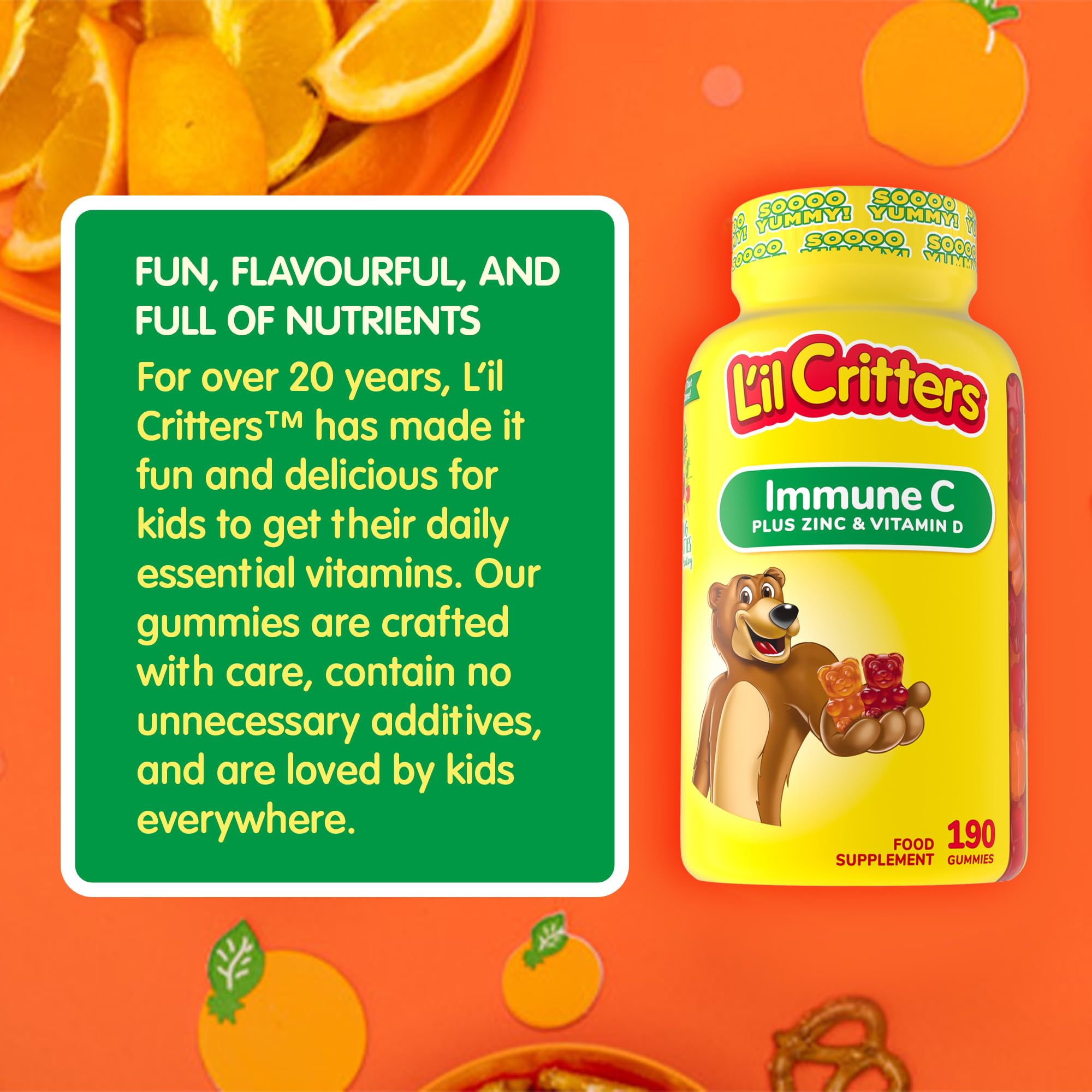 L'il Critters Immune C Plus Zinc and Echinacea, 190 Count
