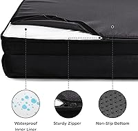 Vista 4 de Bedsure - Cama ortopédica extragrande para perros, sofá cama lavable para perros extragrandes, espuma de soporte con funda extraíble y lavable, negro