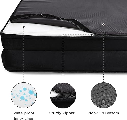 Miniatura 4 de Bedsure - Cama ortopédica pequeña para perros, sofá cama lavable para perros pequeños, espuma de soporte con funda extraíble y lavable, forro