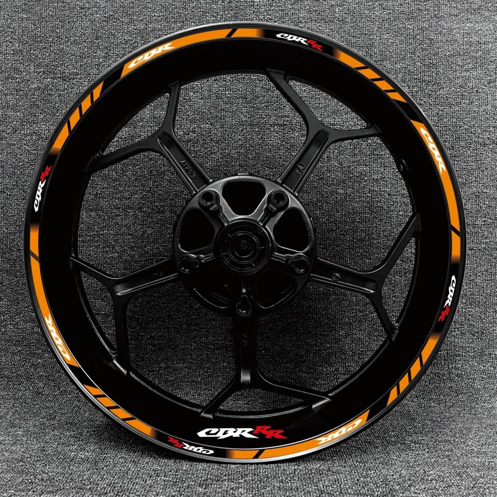 Thick Edge Outer Rim Sticker Stripe Wheel Decals for REPSOL HRC CBR250RR CBR400RR CBR600RR CBR1000RR(Color16)