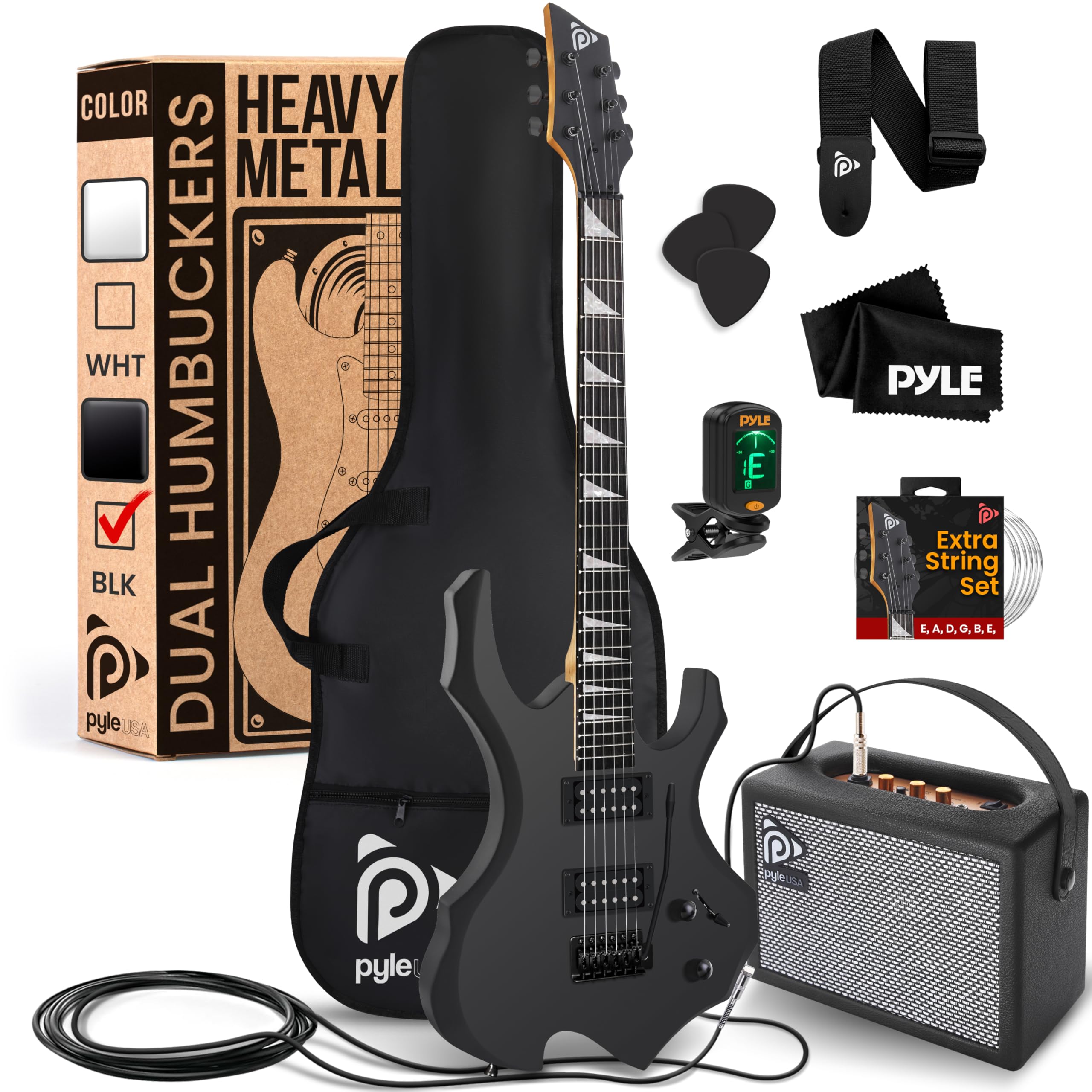 Amazon.com: Pyle Heavy Metal EG Fire Electric Guitar Axe w