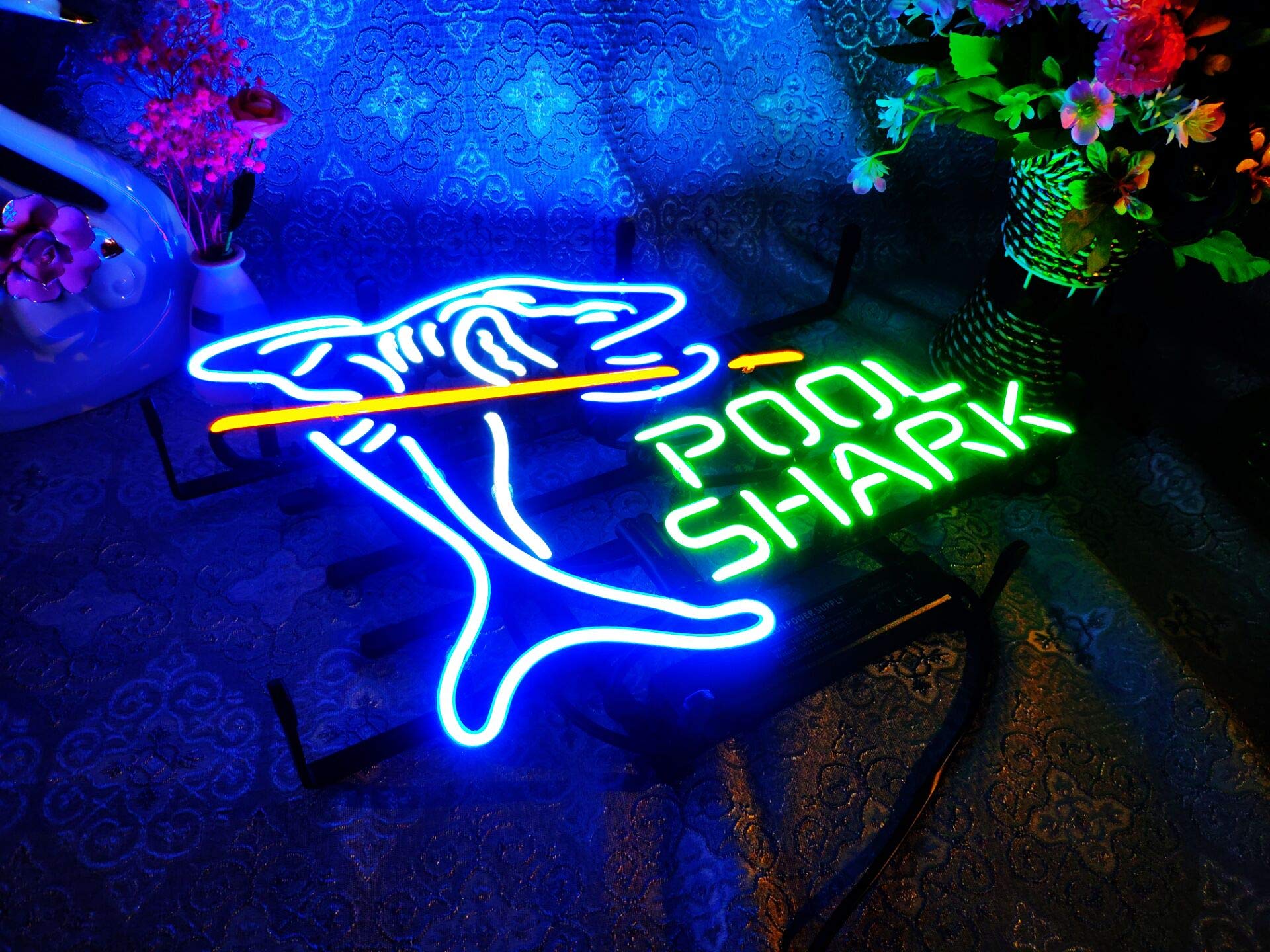 Pool Shark Metal Frame Neon Sign 17