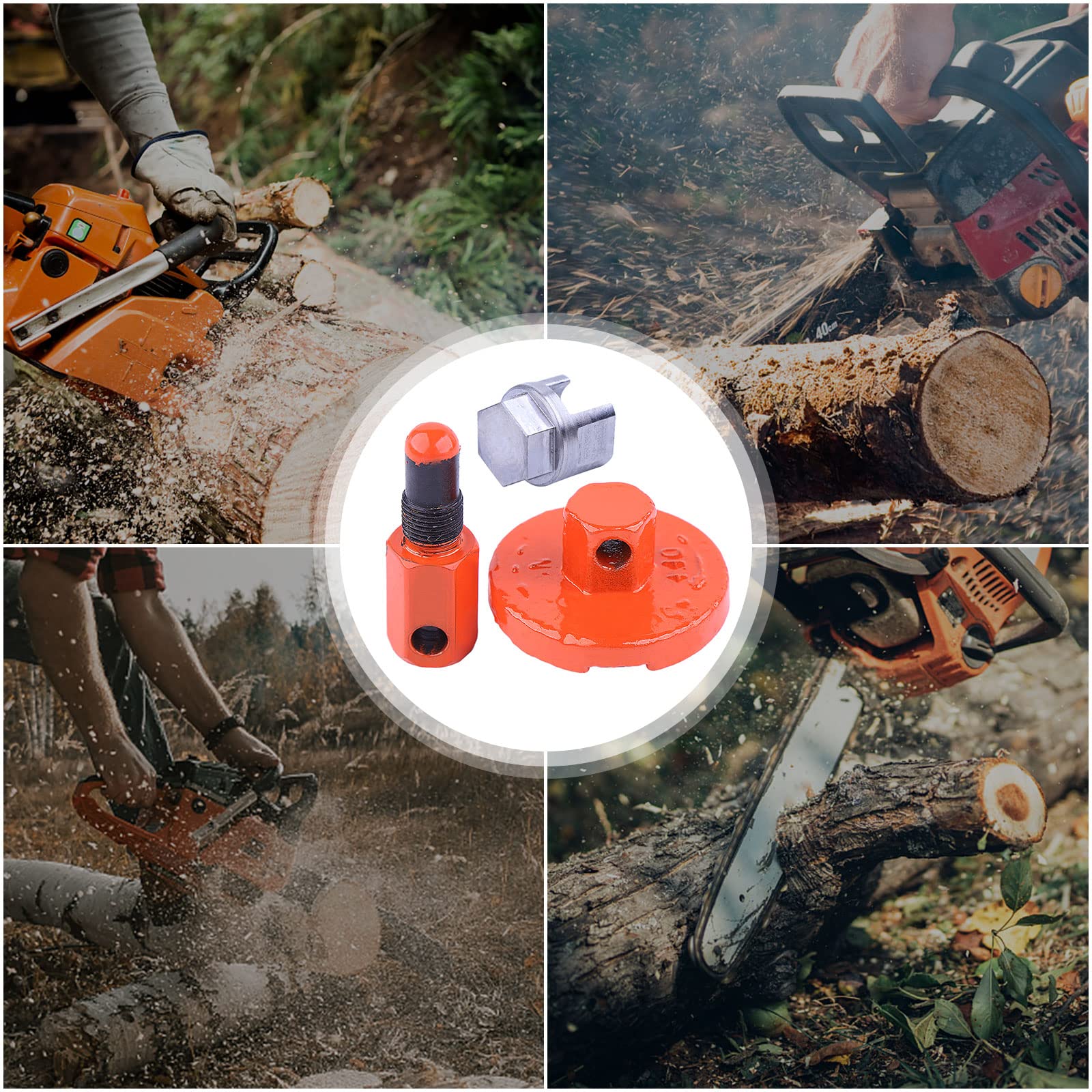 Pistone Arresto Frizione Volano Smontaggio Parte Strumento di Smontaggio per Husqvarna Rancher 340 345 346 350 351 353 445 450 455 460 502 54 16-03 per 45/52/58 Motoseghe a 2 Ciclo