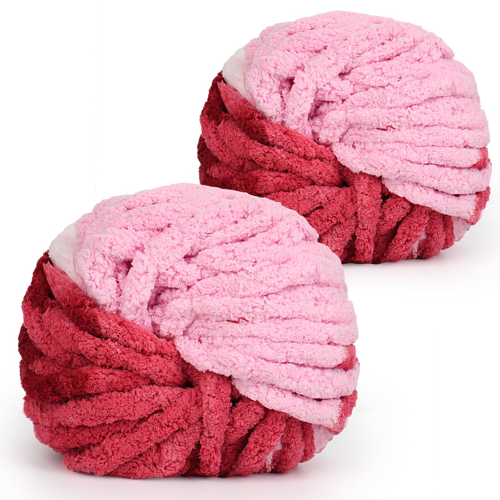 Coopay dickes Wolle für Häkeln und Handstricken, 2x240g weiches Armstrickschub, Soft Chunky Wolle für Decken, Kissen und Haustier-Nestwolle