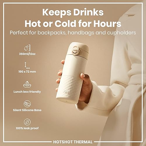 Miniatura 3 de Ion8 Taza de viaje a prueba de fugas - Aislada al vacío - 12 oz12.2 fl oz - Tuberose