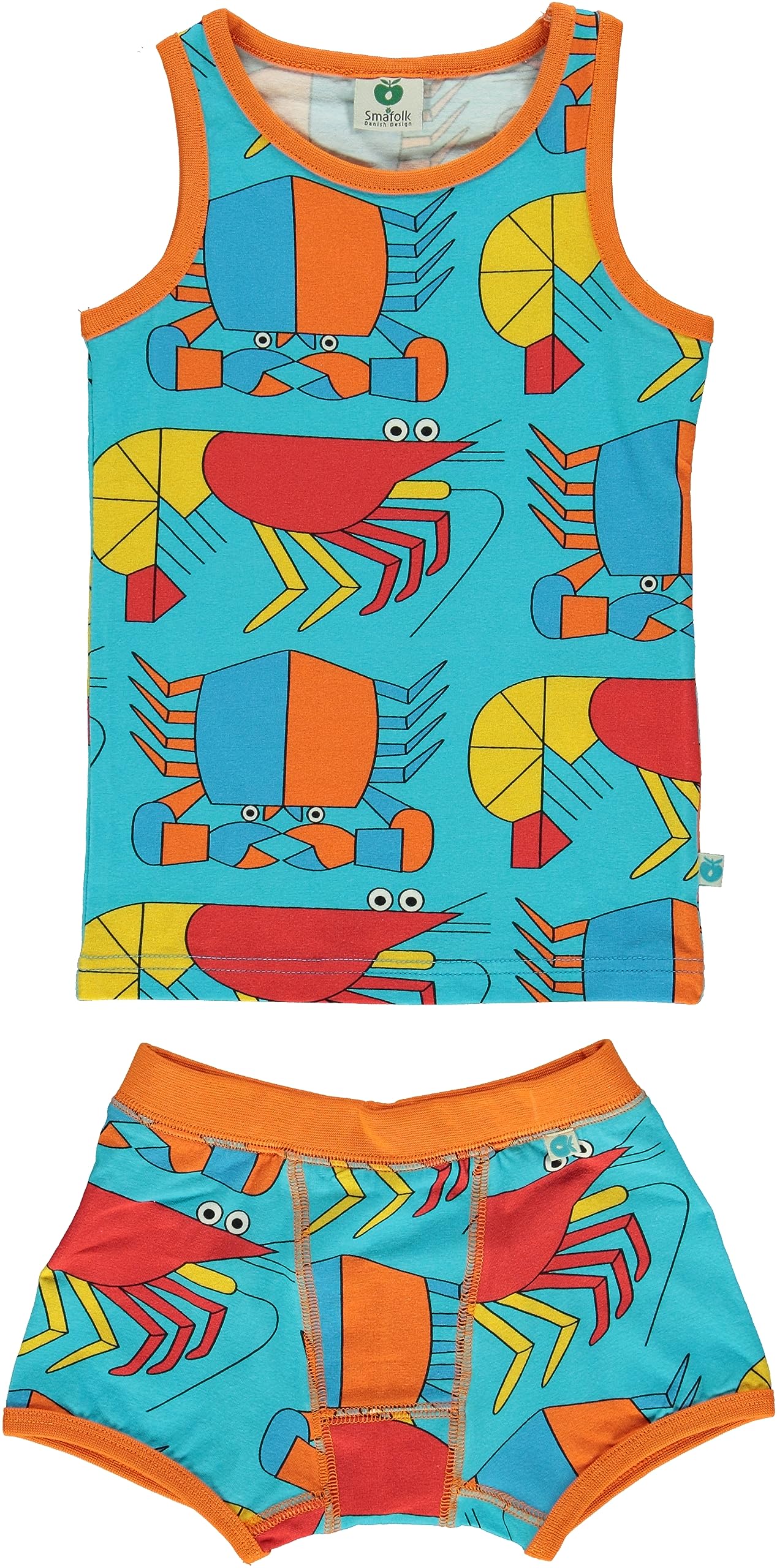 Småfolk Jungen Underwear With Crustaceans Base Layer Set