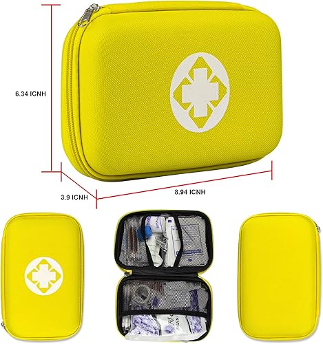 Miniatura 63 de Kit de primeros auxilios portátil rojo para acampar, kits de supervivencia multiusos, más estuche de emergencia, equipo de mochilero al aire libre