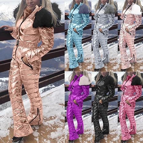 Skipak Dames Eendelig LOIJMK Dames Sneeuwpak - Eendelige Skioverall Winddicht & Waterdicht - Warm Winter Skipak Voor Skiën En Snowboarden Outdoor Winterjas