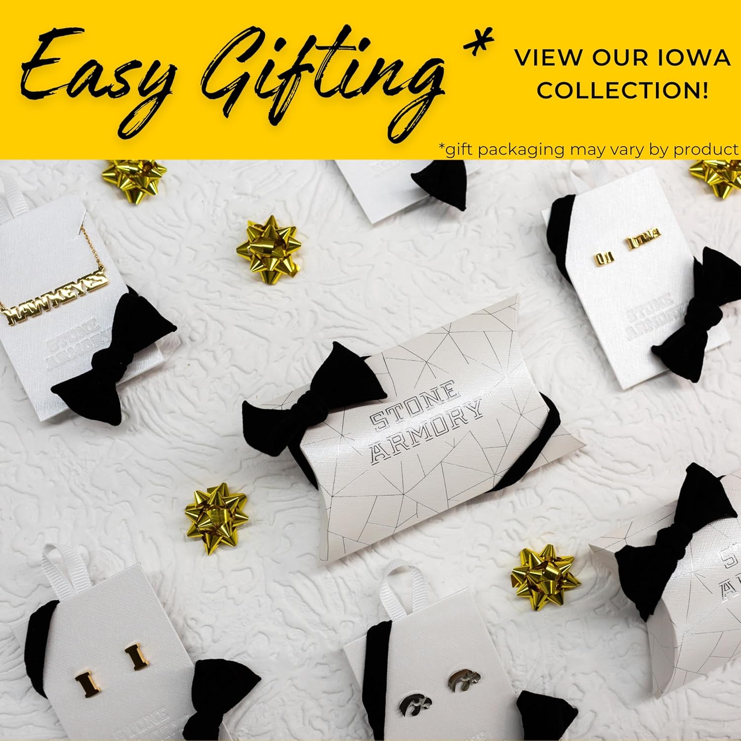Stone Armory Iowa Hawkeye Gifts - 18K Gold Plated Necklace - Hypoallergenic, Adjustable 16-20in - Iowa Hawkeye Women's Jewelry - Image 5